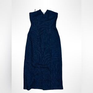 NWT Anthropologie Strapless Navy Dress